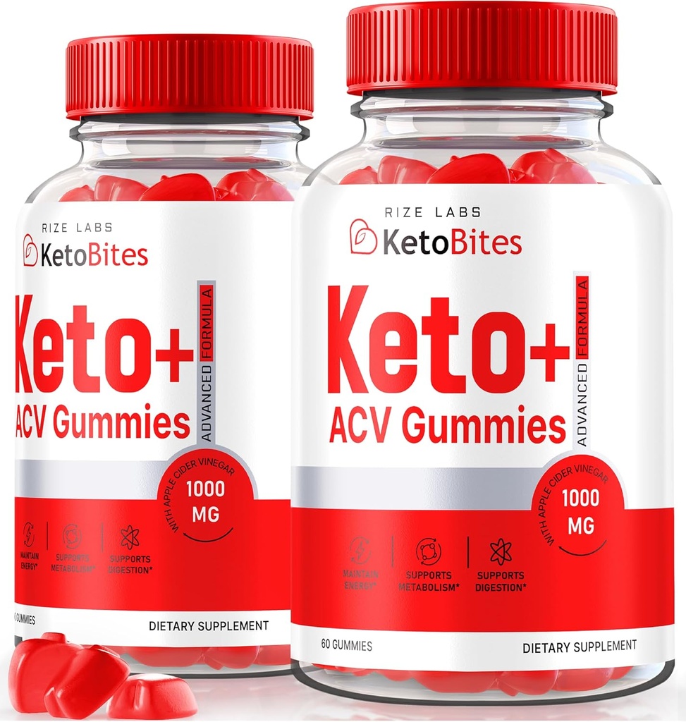 rize labs - Keto Bites ACV Gummies for Advanced Weight Loss, All Natural Apple Cider Vinegar Suplemento (120 Gummies)