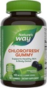 Mangas de clorofresh Chlorophyll de la naturaleza, apoya la piel sana y el detox corporal*, Desodorante interno*, Orchard Fruit Flavored, 60 Gummies