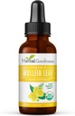 Herbal Goodness Mullein Leaf Extract - Mullein Drop for Lungs Detox, Herbal Expectorant and Antioxidants Propiedades para la salud respiratoria y digestiva - Mullein Tincture 1oz