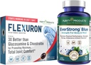 Purity Products Bundle - Flexuron Joint Formula + EverStrong Blue Tablets - Strength + Flexibility Power Pack Flexuron (Krill Oil, Hyaluronic Acid + Astaxanthin) - EverStrong Blue (Muscle Matrix)