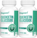 Quercetin Glucoside 1200mg Suplementos - Isoquercetin con 6X Bioavailability,120 Veggie Capsules,Contain Black Pepper & Rutin para Max Absorption