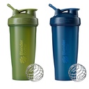 BlenderBottle Classic Shaker Bottle Perfect for Protein Shakes and Pre Workout, 28-Ounce (2 Pack), Moss and Navy