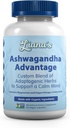 Ashwagandha Advantage, USDA Organic Blend for Stress Relief, Mood & Adrenal Support. Hecho con Ashwagandha, Turmeric, Spirulina y Más- 60 cápsulas Suplemento Vegan puro no GMO