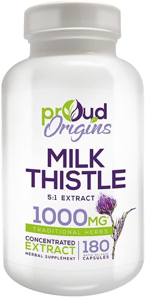 1000mg Milk Thistle ayuda a mantener la función saludable del hígado, optimizar la salud, liberación rápida, Gluten suplementos gratis - 6 meses de suministro
