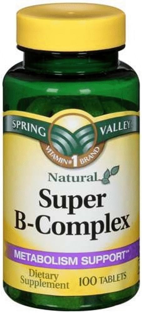 Spring Valley Super B-Complex, Metabolismo Support, 100 Tablets