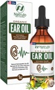 Aceite de oído ecológico para la infección del oído - Natural Eardrops for Ear Pain, Swimmer's Ear &amp; Wax Removal - Niños, Adultos, Bebé, &amp; Dog Earache Remedy - Gotas de oído con Mullein, Ajo, Calendula Made in USA