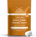 Viter Energy 40mg Caffeine Mints - Sugar Gratis, B Vitaminas, Vegan, Boost Alerta rápida Focus, Caffeinated Nootropic Supplement Pills (Chocolate Mint Flavor, 8oz, Bulk Bag)