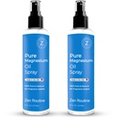 Pulverizador de aceite de magnesio puro – 8oz (2-Pack) – Grado de la USP – Aceite de magnesio para pies, cuerpo, musculosos y cáscaras de la pierna – Gliceo de magnesio tópico, Aceite de Magnesio, Cloruro de magnesio orgánico – Hecho en los EE.UU.