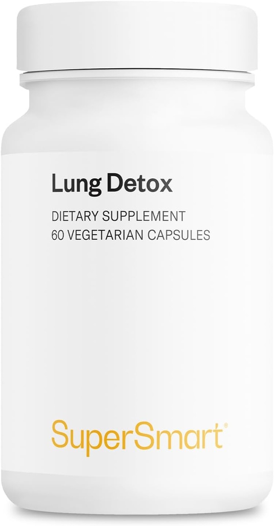 Supersmart - Lung Detox (Fórmula avanzada) - con Quercetin, Bromelain, Curcuminoids, EGCG ← Non-GMO &amp; Gluten Free - 60 cápsulas vegetarianas