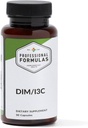Fórmulas profesionales DIM/I3C – Equilibrio hormonal Soporte con Diindolylmetano, Indole-3-Carbinol, Vitamina C, Vitamina E &amp; Magnesio – Promueve Metabolismo de Estrógeno saludable y vías de desintoxicación – 30 cápsulas