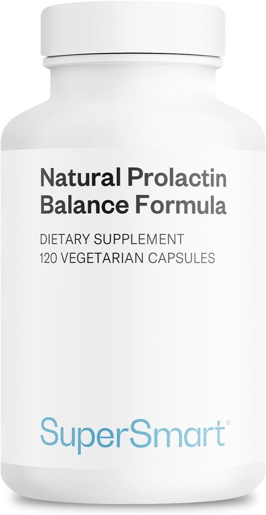 Supersmart - Natural Prolactin Balance Fórmula - con p5p Vitamina B6, Maca Root, Ashwagandha ← Gluten Gratis - 120 cápsulas vegetarianas