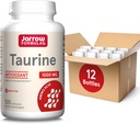 Fórmulas de Jarrow Taurine 1000 mg, Suplemento dietético, Suplemento Aminoácidos para el apoyo a la salud cerebral, 100 cápsulas, 100 fuente de día, (Pack of 12)