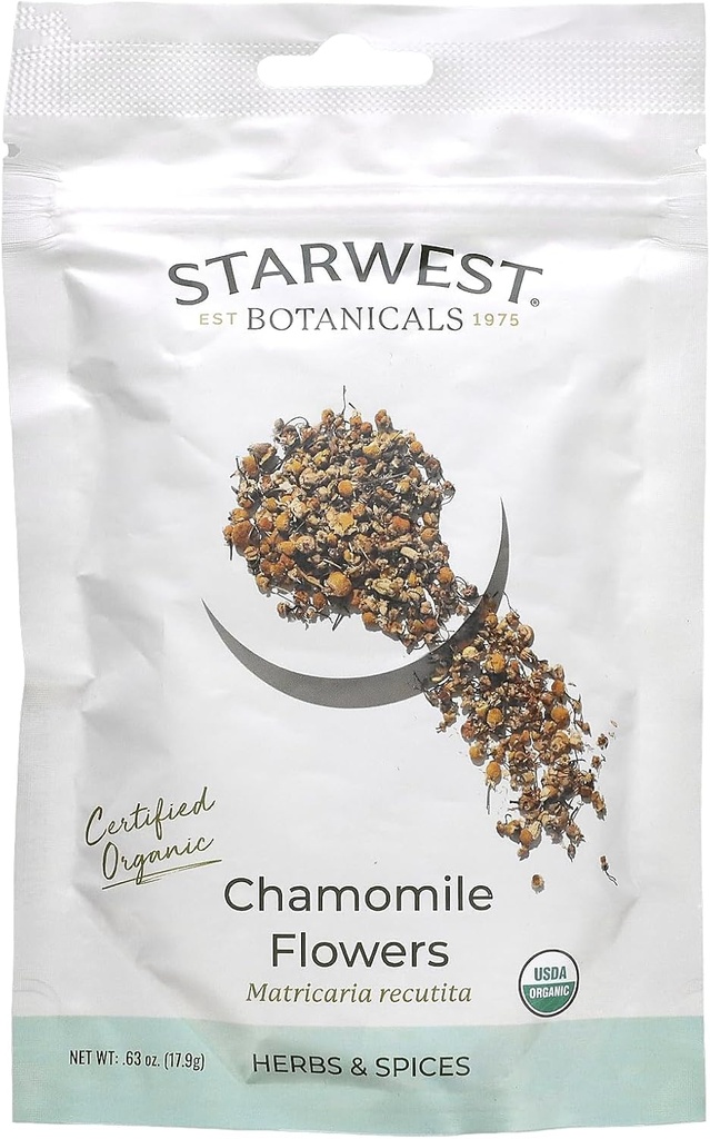 Starwest Botanicals Organic Chamomile Flowers, 0.63 oz (17.9 g)