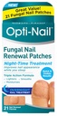 Patches de renovación de uñas fúngicas Opti-Nail - 21 Patches, Tratamiento de tiempo nocturno mejora la apariencia de uñas mientras duermes