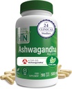 Salud Thru Nutrición Ashwagandha 500mg KSM­66® 90 cápsulas ¦ Estrés, Mood, Focus, " Energy ¦ Clinically Provened and Organic Root-Only Whitania Somnifera Extract ¦ Non-GMO, Gluten &amp; Soy Free