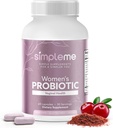 Simpleme Womens Probióticos con Prebióticos, Arándano - Vaginal Probióticos para Mujeres - Para pH Balance, UTI, Vaginal Health, Gut Flora - Women's Probiotics Complejo de Suplemento para el Bienestar - 60 cápsulas