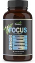 Focus 14-in-1 Suplemento Nootropic Brain con Lions Mane, Alpha GPC Choline, Vitamina C &amp; B12, Taurine, Bacopa - Energy, Cognitive, Memory Support, 60 Filler Free Capsules