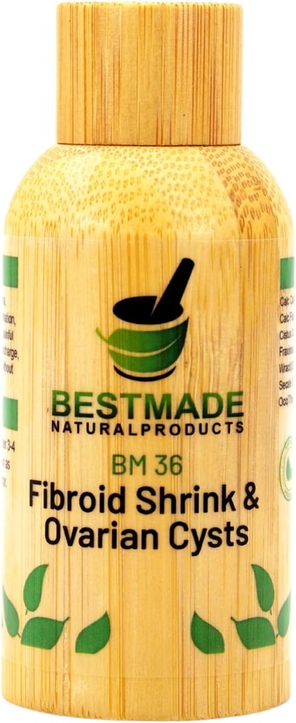 Fibroid Shrink " Ovarian Cysts BM36 - Helps Shrink Fibroids and Ovarian Cysts, Balance Estrogen Levels and Prevent Regrowth, Support for Menstrual Pain and Painful Intercourse, 30 mL Drops ← Bestmade