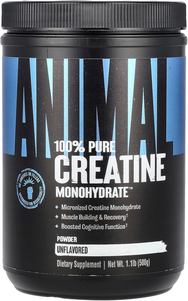 Cretina micronizada de animales, Polvo de monohidratos, Desflavorado, 1,1 lb (500 g)