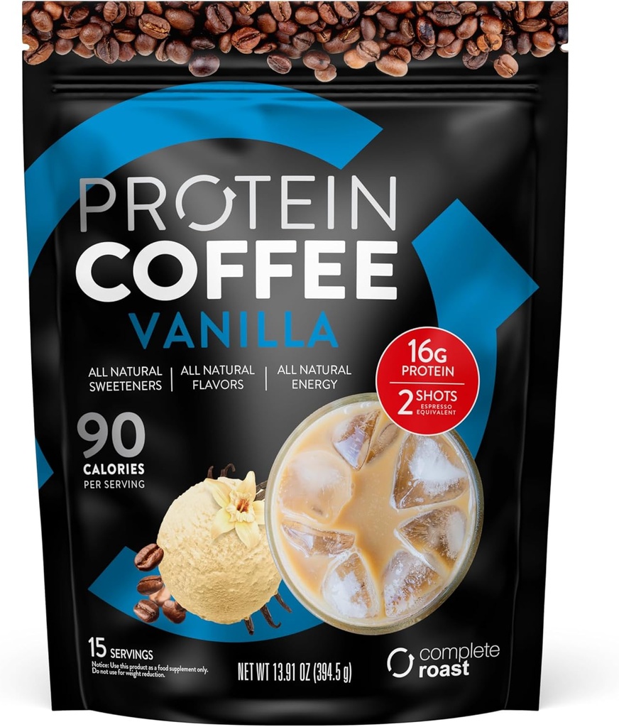 Tejado completo - Vainilla - Proteína de café gourmet - Todos los servicios naturales 15