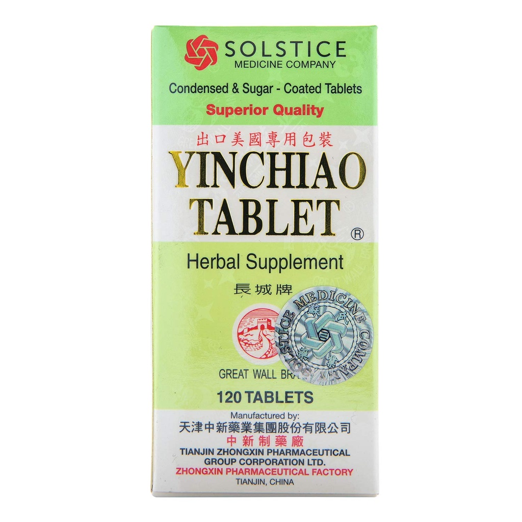 Yin Chiao Herbal Supplement (supports sinuses, immune, and respiratory systems) (120 tablets per bottle) (1 bottle) (Solstice)