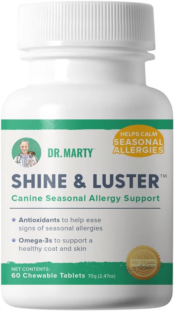 Dr. Marty Shine " Luster Seasonal Allergy Support Chewables for Dogs, 60 Ct.