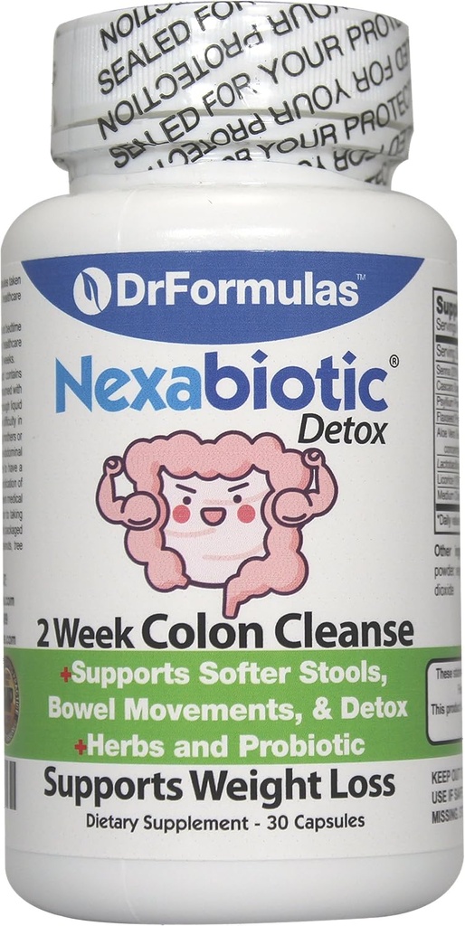 DrFormulas Probiotics for Women Weight Pérdida Silencio Hombres &amp; Mujeres Colon Cleanse Detox TEN Nexabiotic 2 Week Fast &amp; Quick Pills, Diet Supplements (Not Tea)