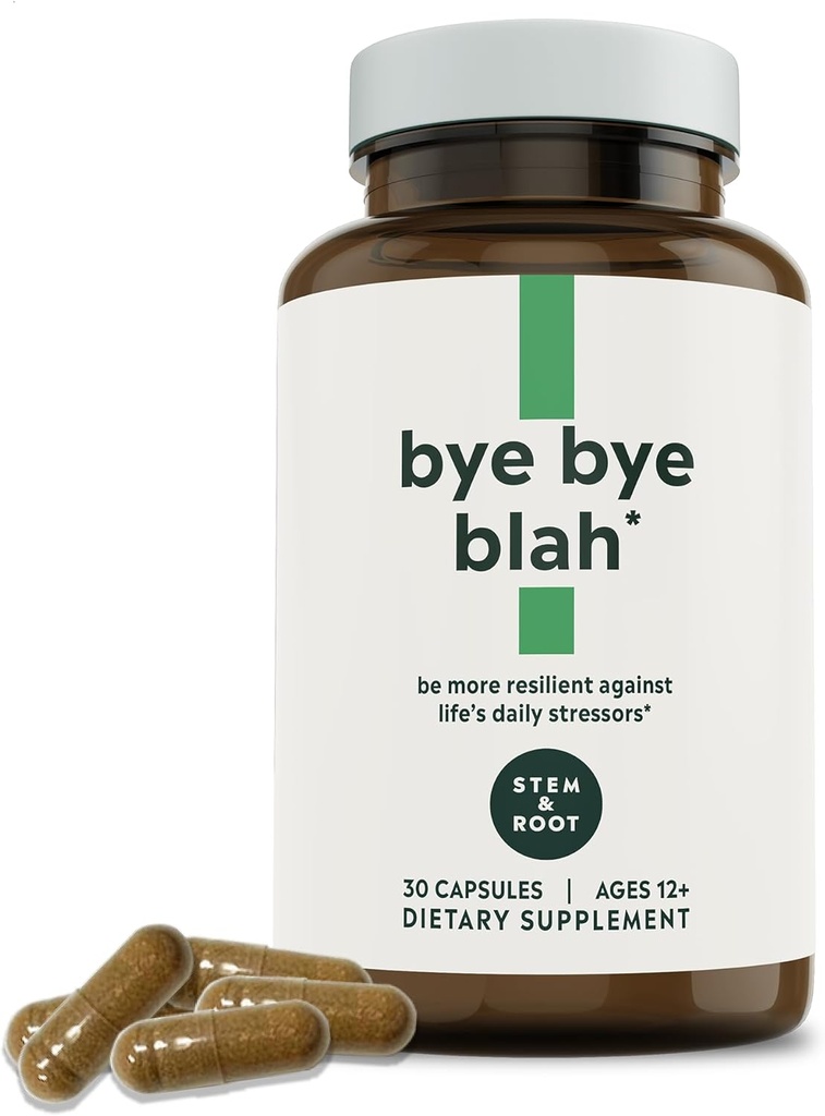 Stem & RootTM Chao Adiós Blah ANTE Probiótico + Enzymes Digestivos + Ashwagandha Silencio 1 billón CFUs Silencio Holistically Mejorar Mood, Energy, Immunity, " Digestion ANTE 30 cápsulas (1 Month Supply)