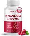 D-Mannose con arándano, Uva Ursi, Hibiscus, Ginger, Black Pepper - Apoyo a la salud de la tracción urinaria, limpieza de la vejiga - hecho y probado en los EE.UU.