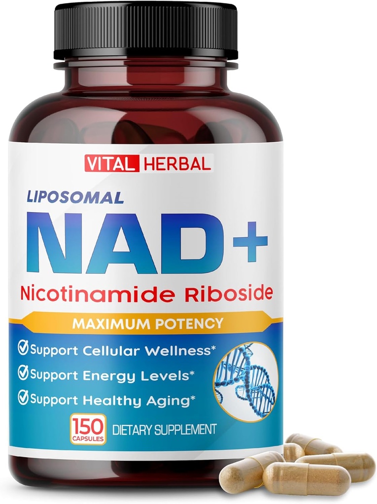 Complejo Liposomal Nicotinamide Riboside – NR con Resveratrol, Quercetin &amp; Más – 150 cápsulas – Hecho en EE.UU.