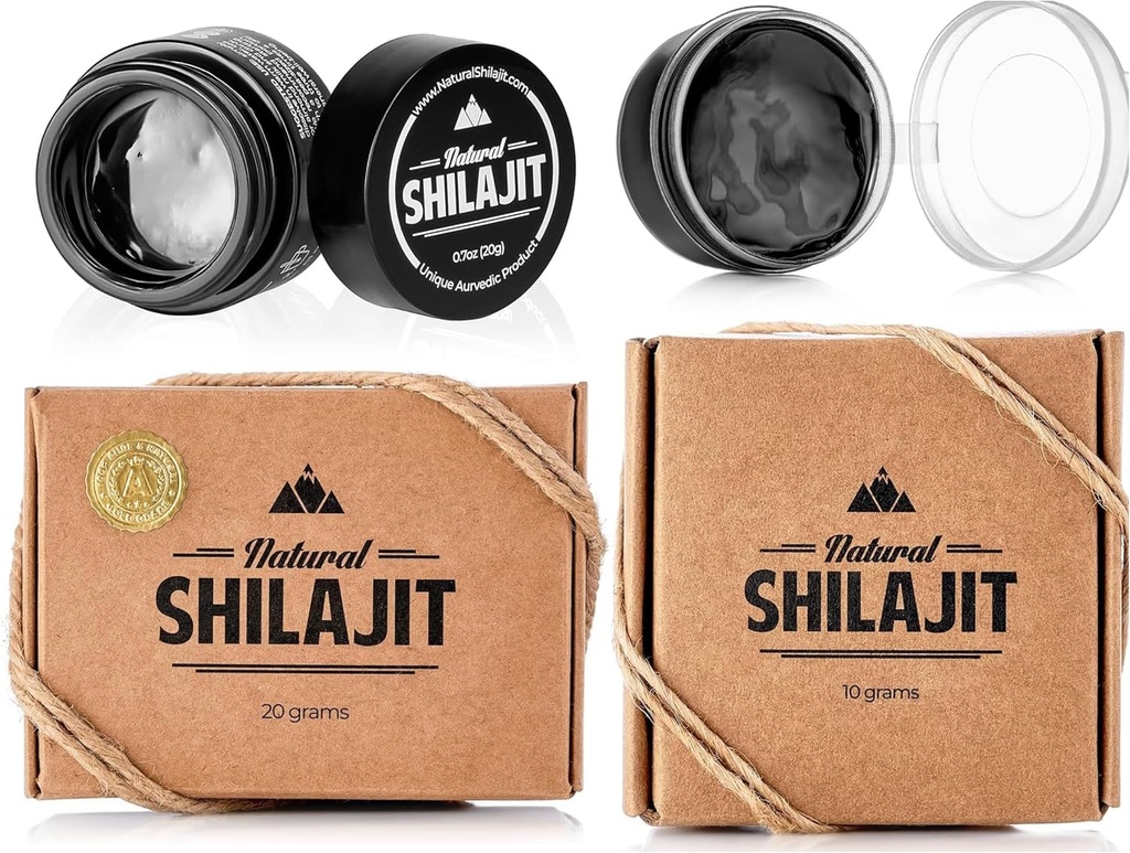 NATURAL SHILAJIT Resin - Shilajit Supplement with Fulvic Acid " Trace Minerals, Plant Based Nutrients for Energy, Immune Support " Vitality - 20 Gram " 10 Gram