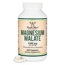 Magnesium Malate Capsules (420 Conde) - 1.500mg Por Serving (Magnesium Bonded to Malic Acid), Third Party Tested, Vegan Friendly, Gluten Free by Double Wood Supplements