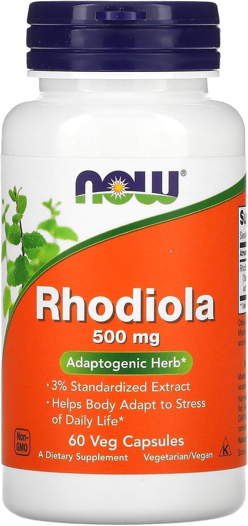 AHORA FOODS Rhodiola 500MG 3PCT Extracto60 VCAP, 60 CT
