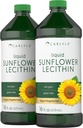 Carlyle Sunflower Lecithin Liquid ← 16 oz TENIDO 2 Pack TEN Vegan, Vegetariano, No GMO, Soy Free, Gluten Free