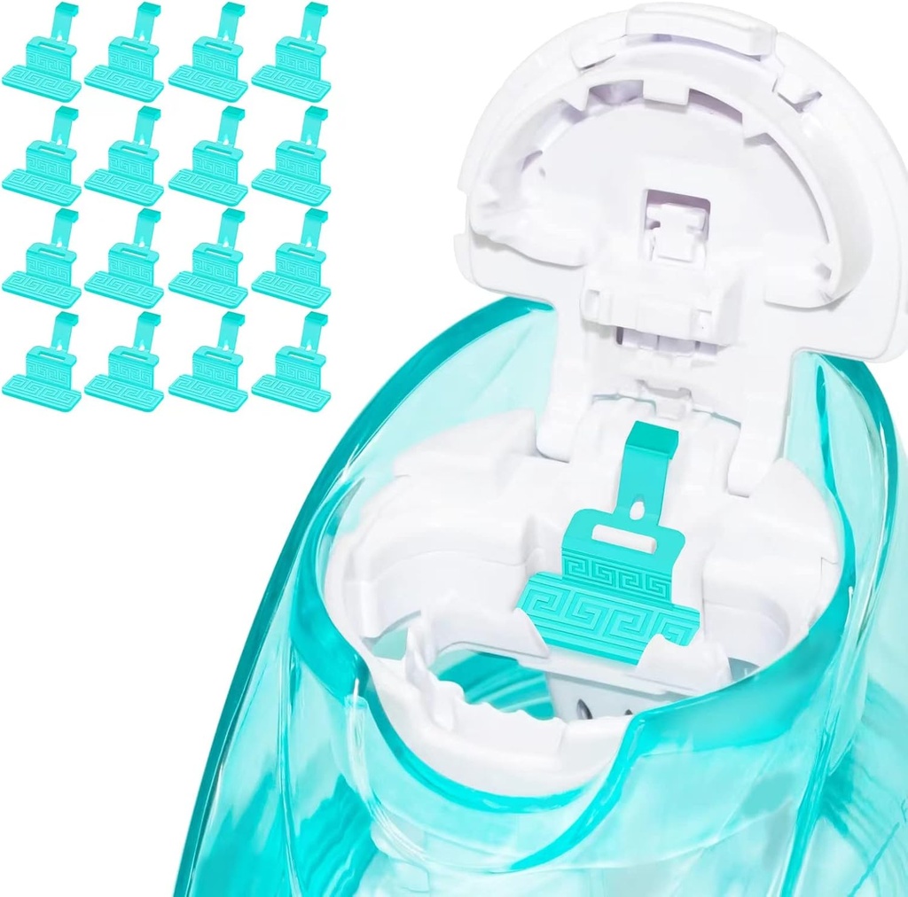 FireAnt Silicone Saline Pods Rellena Accesorios Compatible con Navage Nasal Care, 16 Pack Reutilizable Silicone Sal Pads Rellena los Reemplazamientos, Fácil Operación (Light Blue 16 Packs)