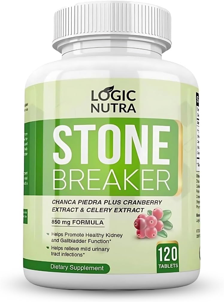 Chanca Piedra Kidney Stone Breaker 120 Tablets 800 mg - Maximum Strength for Gallbladder & Urinary Cleanse with Phyllantus Niruri, Celery Seed Extract & Cranberry Extract