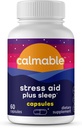 Stress Relief Aid Plus Sleep Support - De-Stress, Relax and Sleep Better - Vegan - con Melatonina, Ashwagandha y L Theanine - Antiestrés Apoyo Suplemento dietético - 60 cápsulas