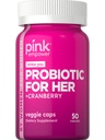 PINK Probióticos para Mujeres TENIDO Apoyo a la Salud Digestiva Capsules TEN 50 Conde TEN Plus Cranberry TEN Vegetarian, Non-GMO &amp; Gluten Suplemento Libre