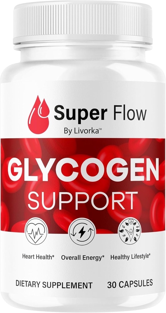 Super Flow Glycogen - SuperFlow Glycogen Support Capsules, Super Flow, Glycogen Support Super Flow, Official SupperFlow Glycogen Support, Super Flow Glyco Optimizer, 30 cápsulas para 1 mes