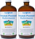 LIQUIDHEALTH Prenatal/Postnatal Multiple Liquid Women's Multivitamin with Real Folate - Pre &amp; Postnatal Vitamins for Before, During, After Pregnancy - Made in USA, Vegan, Sugar-Free, Non-GMO (2 Pack)