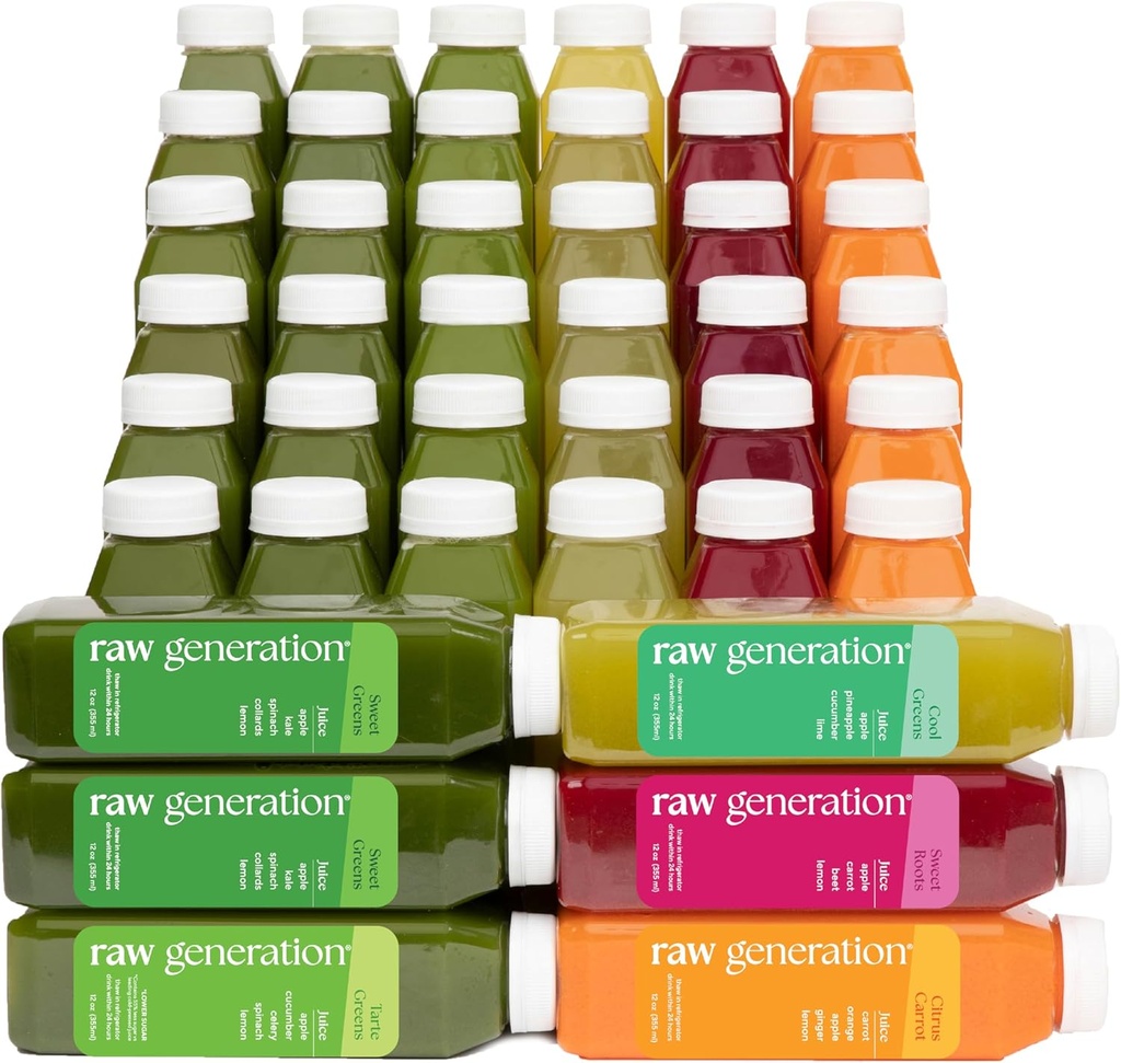 Raw Generation Skinny Cleanse – 7-Day Juice Cleanse for Weight Loss, Detox, Reduced Bloating &amp; Strengthening Energy – 42 Cold-Presed Juices to Crush Cravings &amp; Reset Your Diet