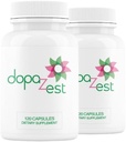 DopaZest- Apoyo para la Claridad Mental, Covid Brain and Brain Fog*. (120 Capsules) 2 Pack