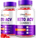 (2 Pack) Ultra Quick Keto ACV Gummies, UltraQuick Keto+ACV Soporte para pérdida de peso, Fórmula Premium Keto Plus ACV, Vinagre de sidra natural de manzana, revisiones oficiales de Gomitas (120 Gummies)