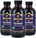 Immunia 67 Polyphenols - Elderberry Concentrate & Antioxidant Fruits. Suplemento Antioxidante Premium con 67 polifenoles (Anthocyanins, Quercetin, Resveratrol, etc.) Suministro de 24 días por botella (3-Pack)