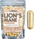 XPRS Nutra Organic Lions Mane Supplement Capsules - 180 Conde (90 Day Supply) de las capas Mane Mane de León Premium para la Claridad Mental, Cognición e Inmunity Lions Mane Powder Capsules