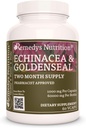Remedy’s Nutrition Echinacea & Goldenseal | 1,000mg, 60 Vegan Capsules Herbal Dietary Supplement | Two Month Supply