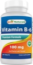 Mejores Naturales Vitamina B6 Tablet, 100 mg, 250 Conde