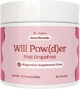Will Powder Dietary Suplemento Powdered Botanical Drink Magnesium Potassium y Herbal Blend Pink Grapefruit Flavor Stress Support Muscle Relaxation No Añadido Azúcares Vegetarian 30 Servings