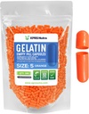 XPRS Nutra Size 5 Empty Capsules - 500 Count Very Small Empty Gelatin Capsules - Pills DIY Capsule Filling - Fillable Pill Gel Caps for Do-It-Yourself Vitamin Supplements (Orange)