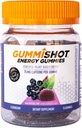 GummiShot Energy Gummies, 1125 mg de cerdas de cafeína de base vegetal por botella, botaduras de energía duradera, elderberry (15ct)